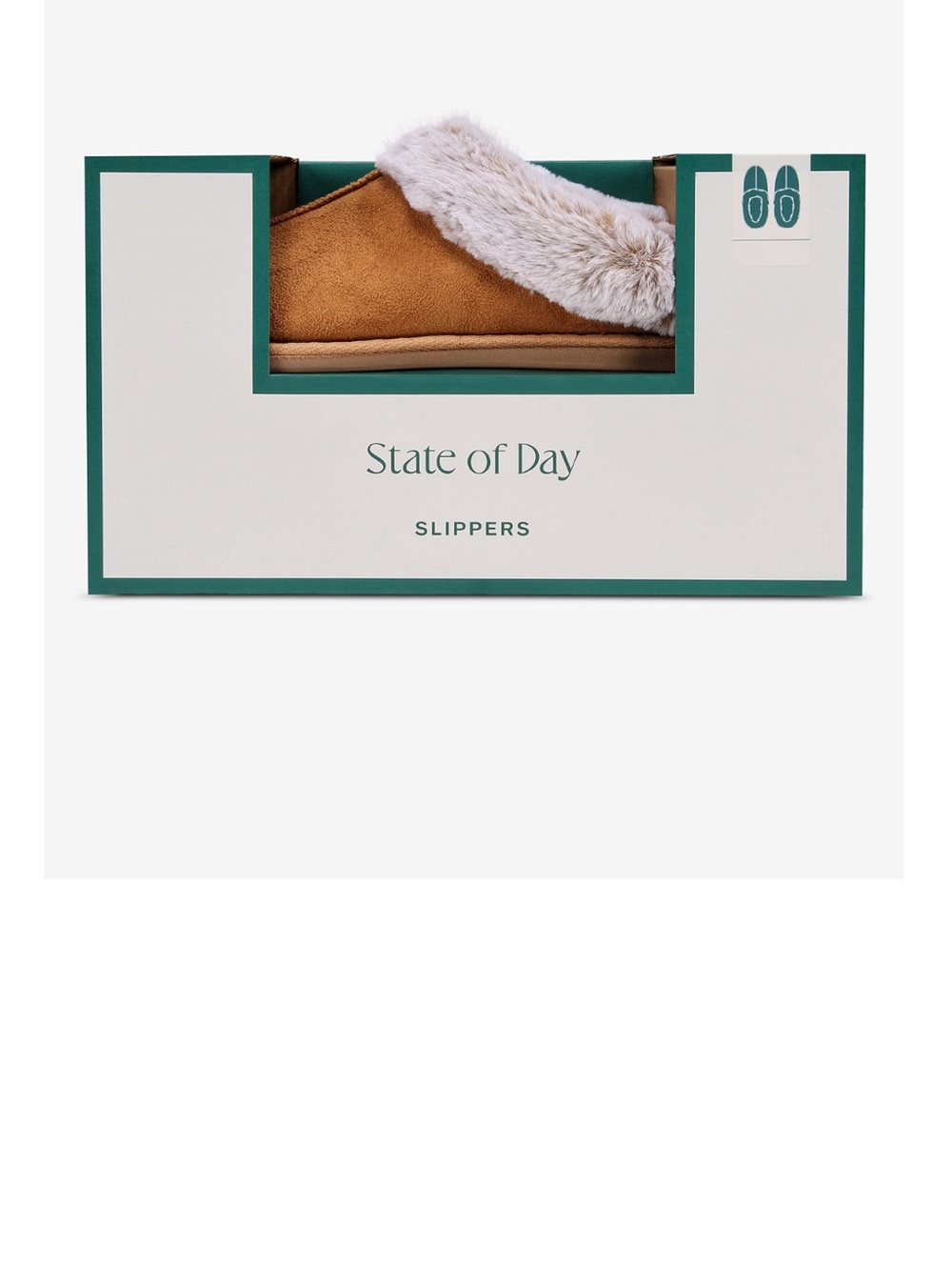 🥿 State of Day Foxy Brown Faux Fur Slippers Size L 9-10 NWT